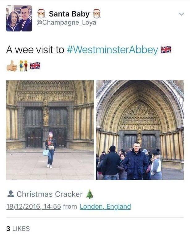 イギリス・スコットランド人女性が旅行先へ1人で行き、Photoshopで偽造工作