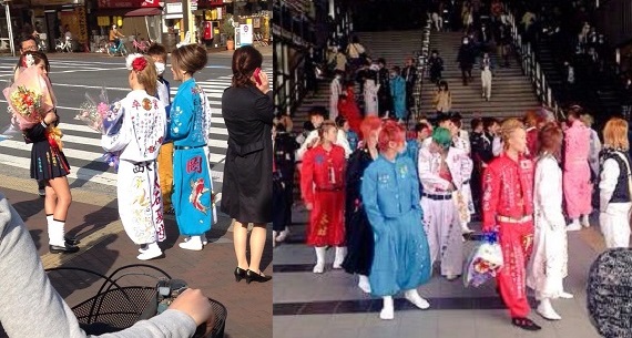 岡山駅にヤンキー中学生が大集結 大都会岡山の風物詩 特攻服に刺繍ラン ニュース速報japan